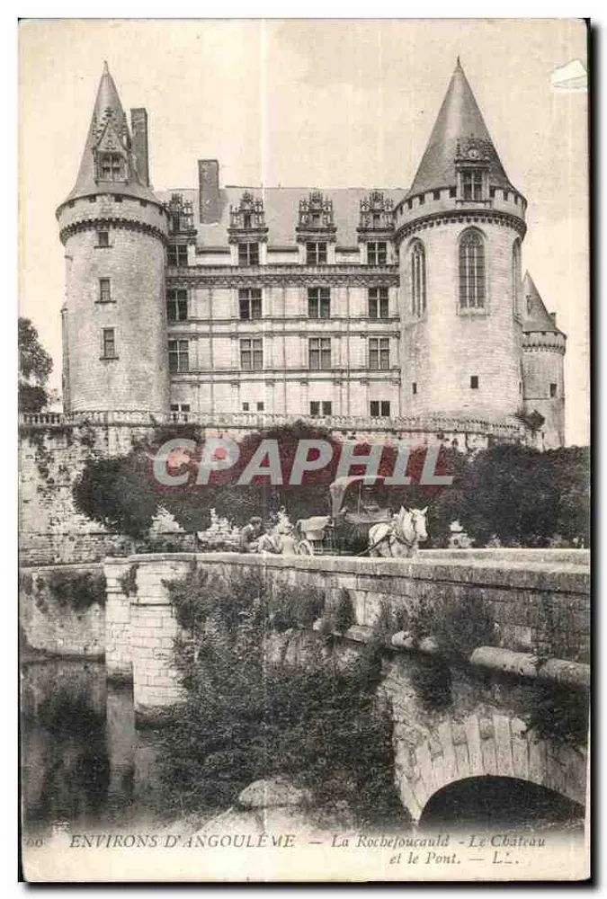 Umgebung von Angoulême — La Rochefoucauld — Schloss und Brücke — L.E. - Vorderseite