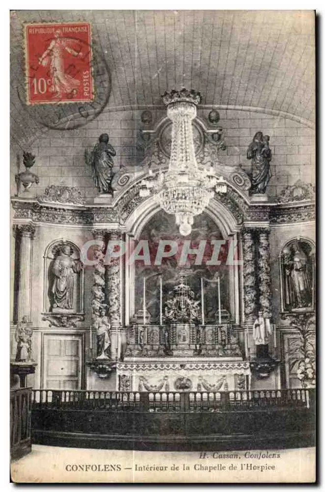 Confolens — Innenansicht der Kapelle des Hospizes — H. Cassan, Confolens - Vorderseite