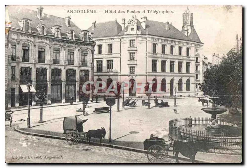 Angoulême — Hôtel des Postes et Télégraphes — Librairie Barraud, Angoulême - Frente