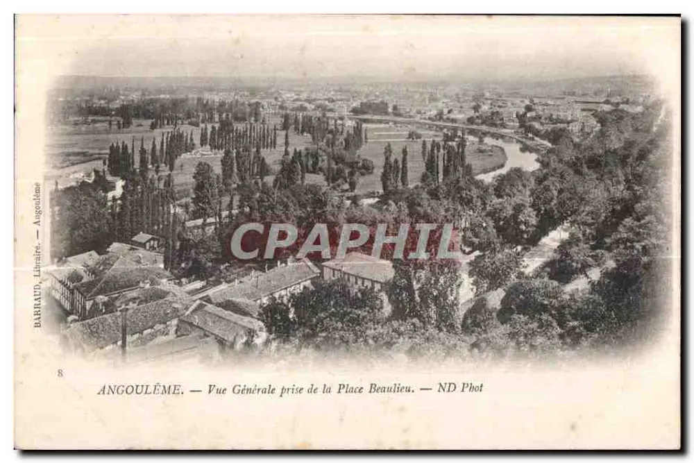 Angoulême — Allgemeiner Blick von der Place Beau lieu — Barraud, Buchhändler - Vorderseite