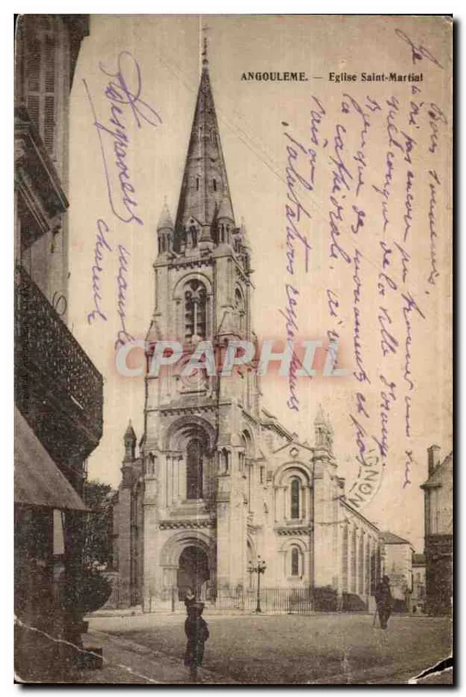 Angoulême — Église Saint-Martial — éditeur impr. G. Chauvet - Frente