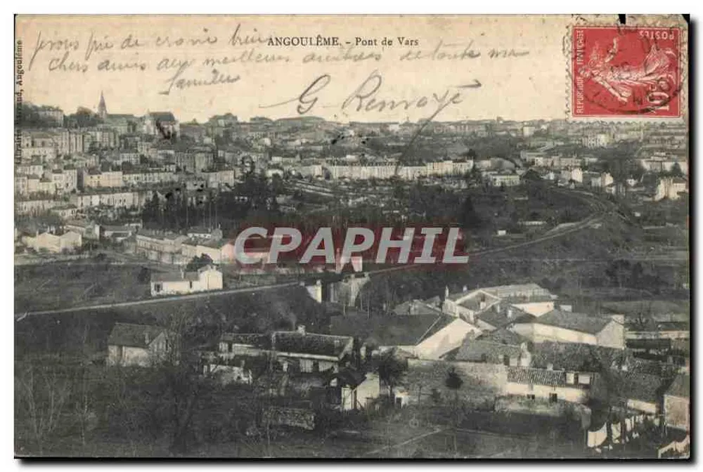 Angoulême — Pont de Vars — Éditeur : Librairie Nouvand, Angoulême - Frente