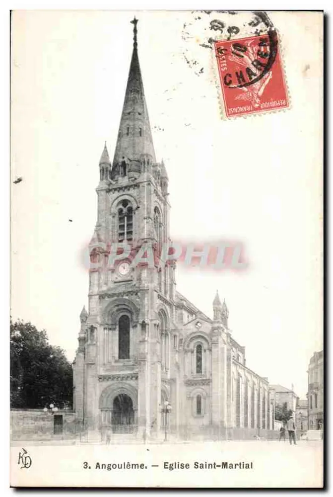Angoulême — Kirche Saint-Martial — Verleger R.D. Nr. 3 - Vorderseite