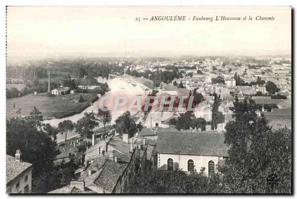 Angoulême - Faubourg L' Houmeau und die Charente - Vorderseite
