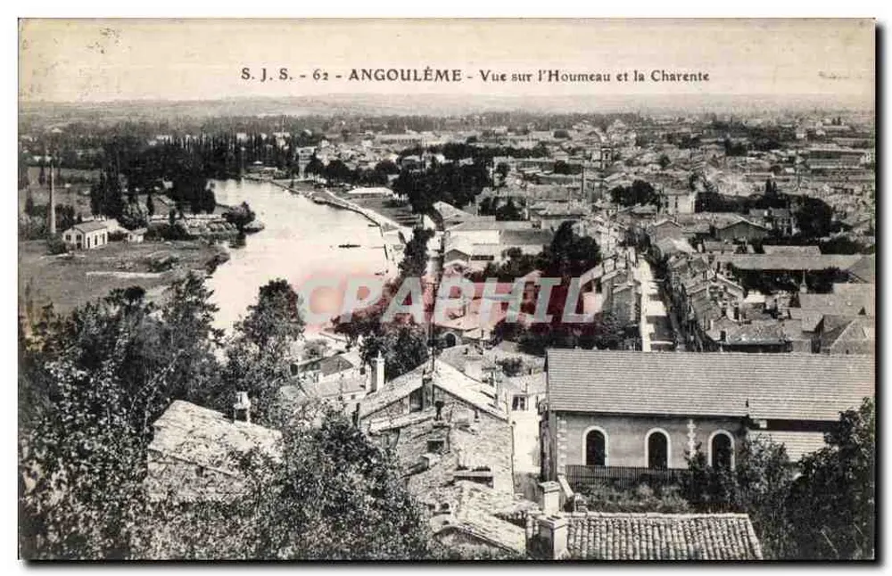 Angoulême — Ansicht von Houmeau und der Charente — S.J.S. - 62 - Vorderseite