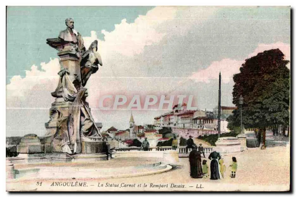 Angoulême — Die Statue Carnot und der Bastion Desaix — LL. - Vorderseite