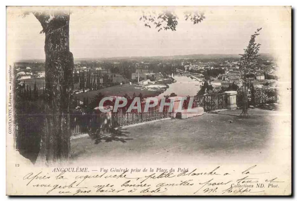 Angoulême — Allgemeiner Blick vom Place du Puilet — CONSTANTIN, Léon — Nr. 12 - Vorderseite