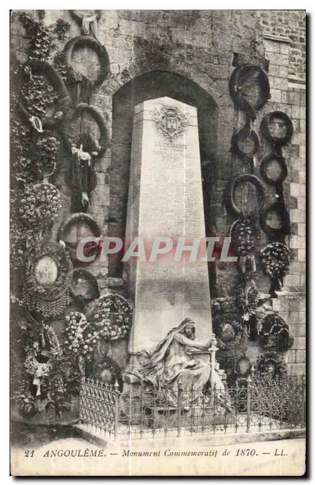 Angoulême — Monument comemorativo de 1870 — L.L. - Frente