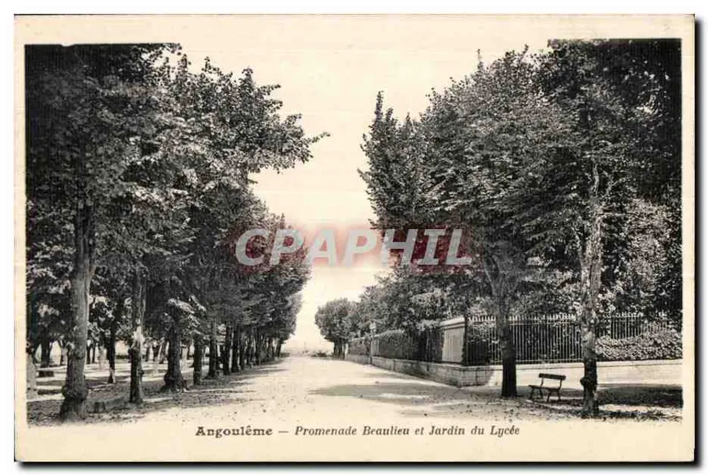 Angoulême — Promenade Beautieu und Lycée-Garten - Vorderseite