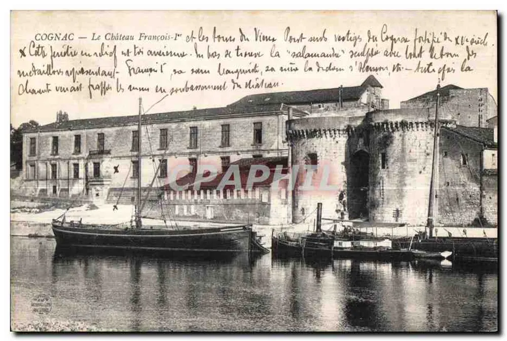 Cognac — Castelo de Francisco I e os fornos do vinho — vestígios do castelo original - Frente