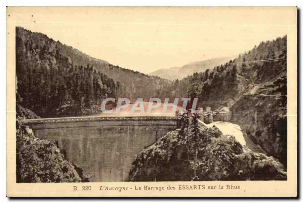Auvergne - Der Staudamm der Essarts auf der Rhue — B. 220 - Vorderseite