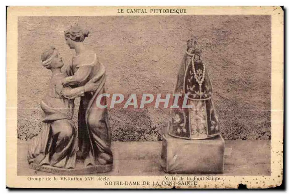 Unsere Frau von der Font-Sainte — Gruppe der Visitation 17. Jahrhundert — Das pittoreske Cantal - Vorderseite