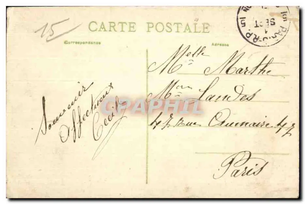 Apchon - Ruínas do Castelo — Cantal - 177 — editor L'Auvergne - Verso