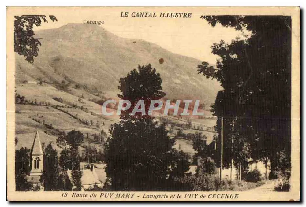 Route du Puy Mary - Lavigerie und Puy de Cécenge — Le Cantal Illustré, n°18 - Vorderseite