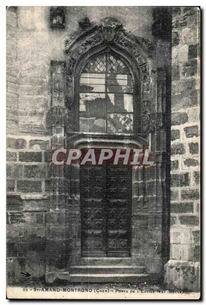 St-Amand-Montrond (Cher) — Tor zur Kirche des 16. Jahrhunderts - Vorderseite