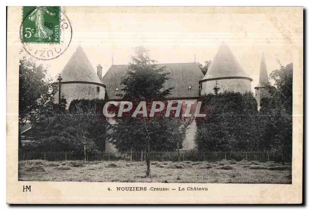 NOUZIERS (Creuse) — O Castelo - Frente