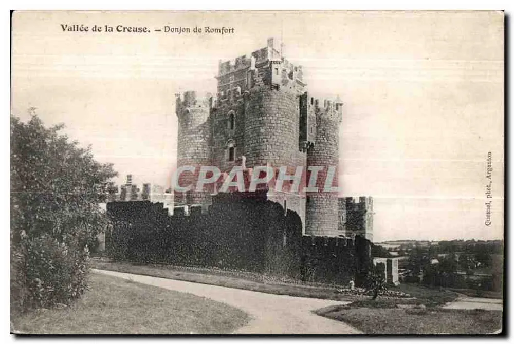 Vale da Creuse — Torre de Romfort — Quesnul, plant, Argenton - Frente