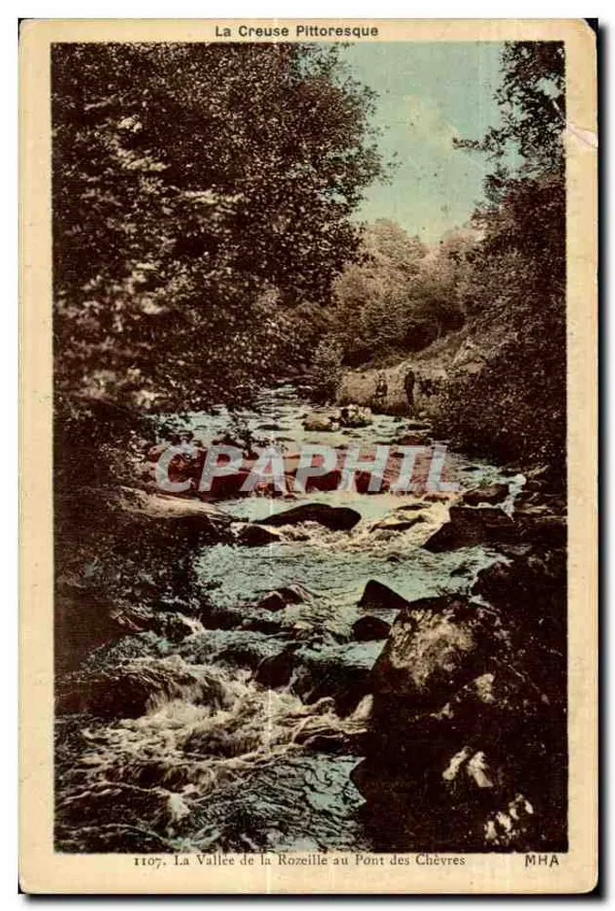 Die malerische Creuse — Die Schlucht der Rozeille am Brücke der Ziegen — MHA, n° 1107 - Vorderseite