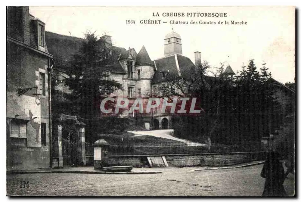 Guéret — Schloss der Grafen von la Marche — pittoreske La Creuse - Vorderseite
