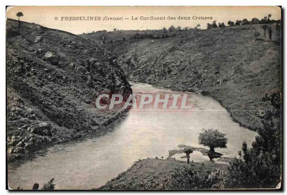 Fresselines (Creuse) — Der Zusammenfluss der beiden Creuses - Vorderseite