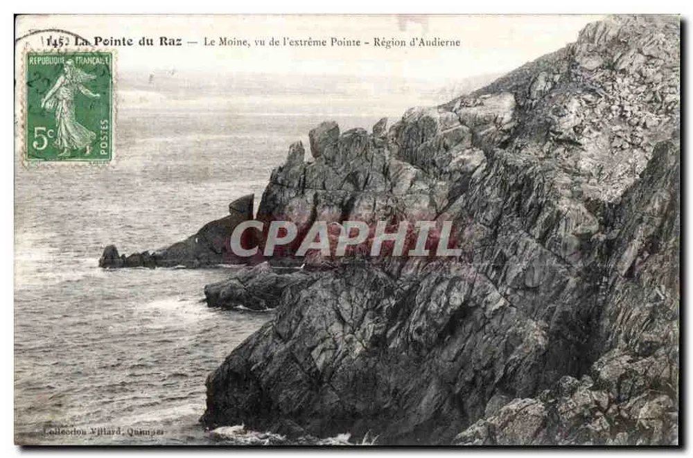 Die Pointe du Raz — Der Mönch, gesehen von der äußersten Spitze — Region Andierne — Sammlung Villard, Quimper - Vorderseite