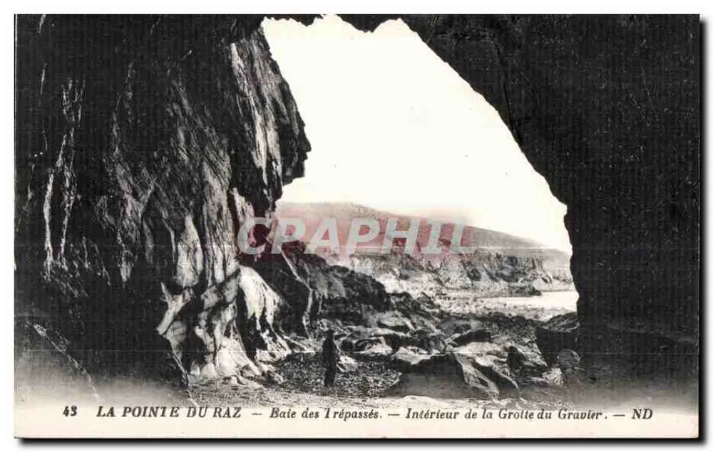 Die Pointe du Raz — Bucht der Verstorbenen — Innenansicht der Gravier-Höhle — ND - Vorderseite