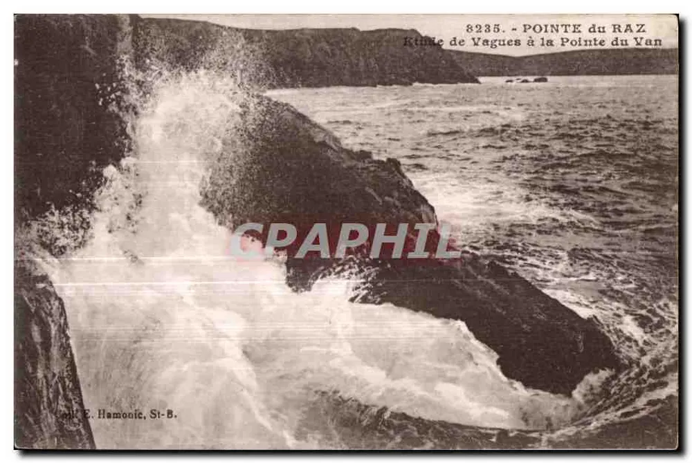 Pointe du Raz — Ruisselamento de ondas na Pointe du Van — E. Hamonic, St-B. - Frente