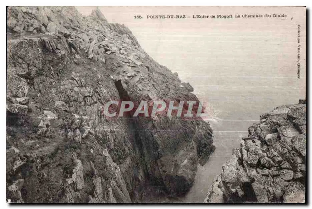 Pointe-du-Raz — Piekiełko Plogoff. Komin Szatana — kolekcja Villand Quimper, nr 155 - Awers