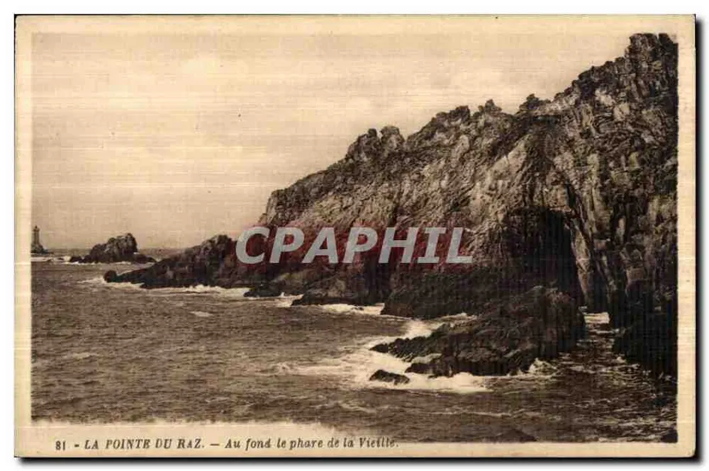 Die Pointe du Raz — Im Hintergrund, der Leuchtturm der Viétte — n° 81 - Vorderseite