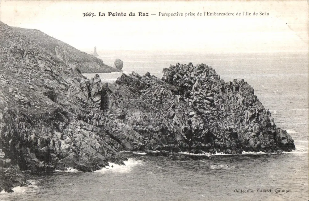 La Pointe du Raz — Blick vom Embarkationspunkt der Insel Sein — Sammlung Vialard Quimper - Vorderseite