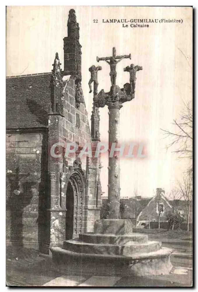 Lampaul-Guimiliau (Finistère) — Das Kalvarienbergkreuz — unbekannter Verlag, Seriennummer 12 - Vorderseite