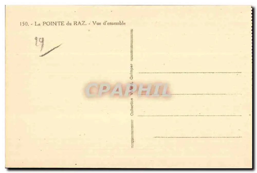 La Pointe du Raz - Ogólny widok — Quimper, n°150 - Rewers