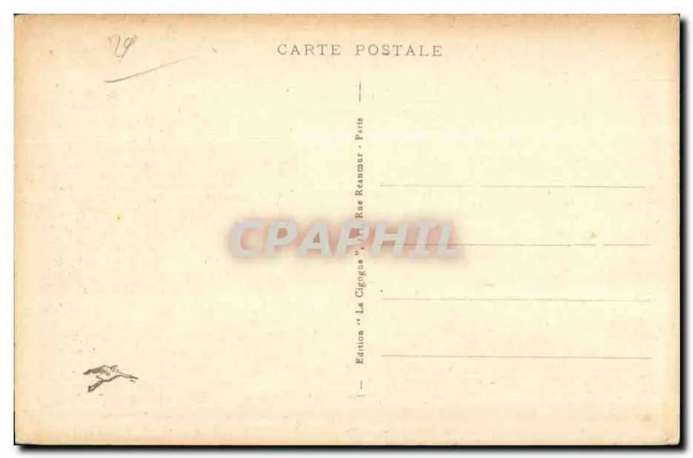 BREST - Das Schloss - Ansicht vom Nationalbrücke — Edition 'La Cigogne', Paris - Rückseite