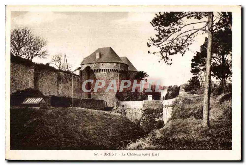 Brest - O Castelo (lado Leste) — Edição La Cigogé, Paris, n° 67 - Frente