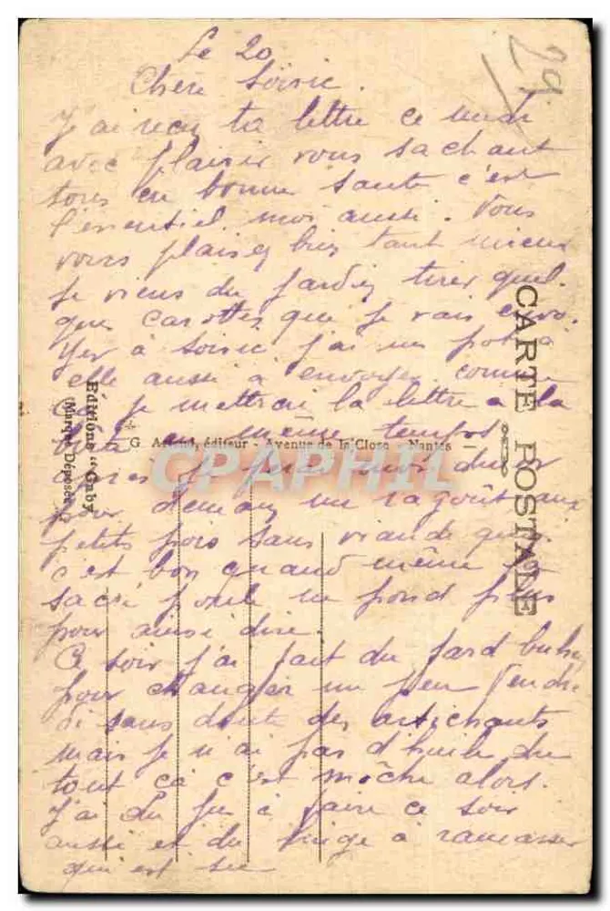 BREST — Monument aux Américains, Cours Dajot — éditeur SABY, n° 160 - Verso