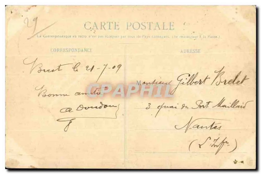 Brest — L'Avant Port — G. B. - Verso