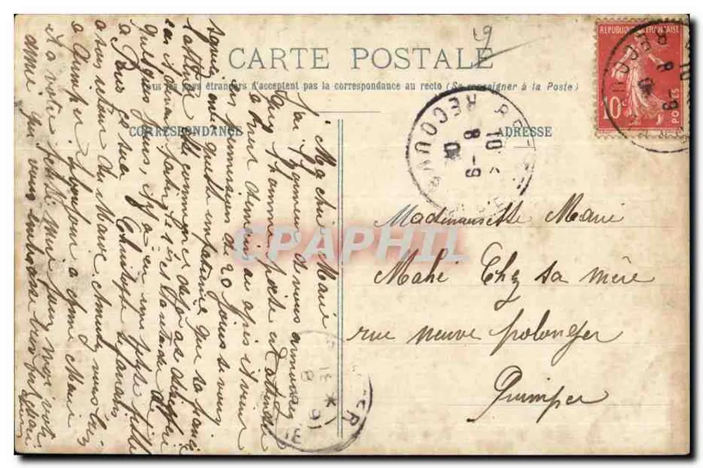 BREST - A Baía — vista marítima com navios e lanchas — FOT - Verso
