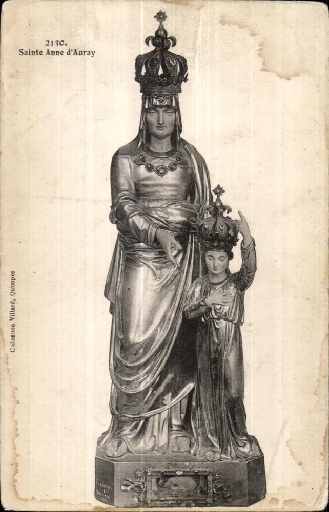 Sainte Anne d'Auray — Statue mit Kind — Sammlung Villard, Quimper, n°2130 - Vorderseite