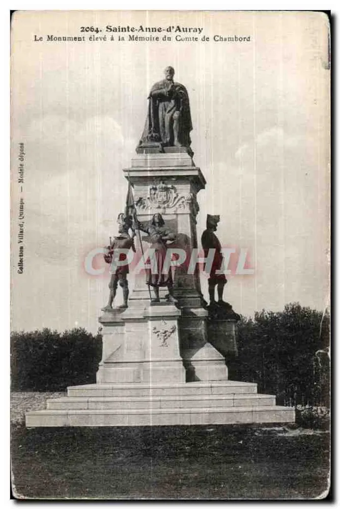 Sainte-Anne-d'Auray — Denkmal zur Erinnerung an den Grafen von Chambord — Sammlung Villard, Quimper, Nr. 2064 - Vorderseite