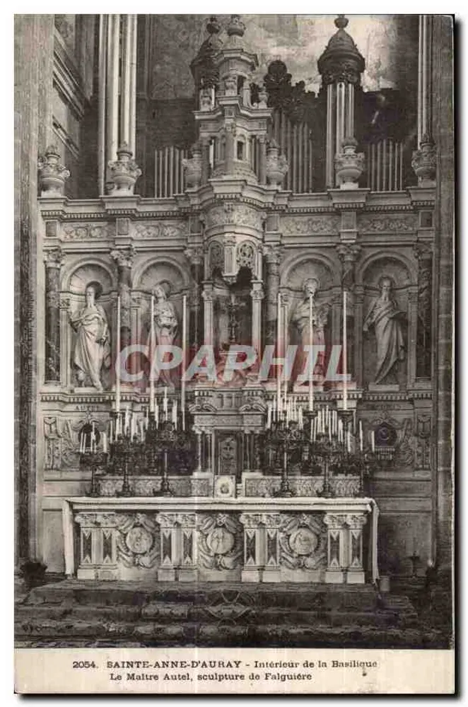 Sainte-Anne-d'Auray — Innenraum der Basilika — von Falguière geschnitzter Altar - Vorderseite
