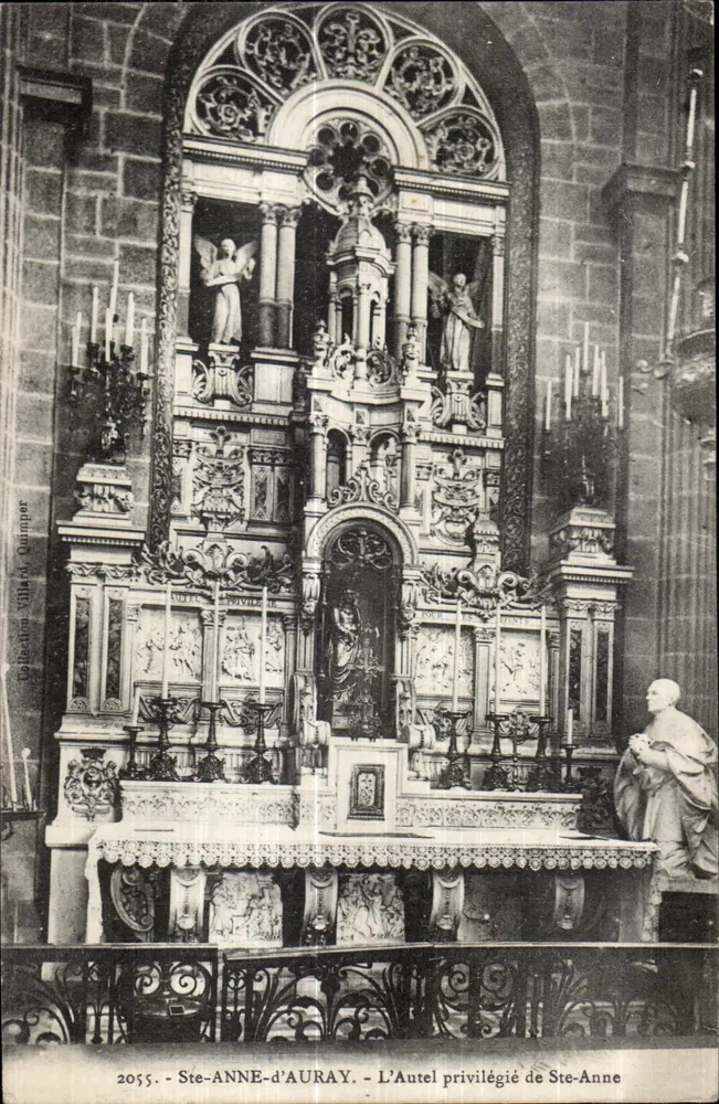 Ste-Anne-d'Auray — O Altar Privilegiado de Ste-Anne — Coleção Villard Quimper, n° 2055 - Frente