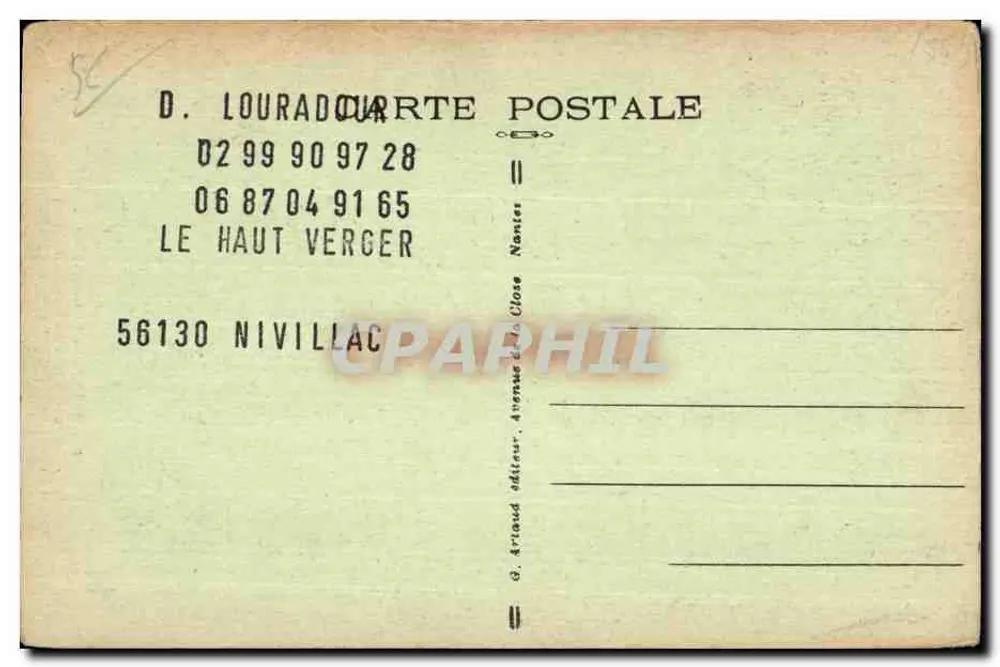 Basílica de Sainte-Anne-d'Auray — editor G. Arriaud, n°6 - Verso