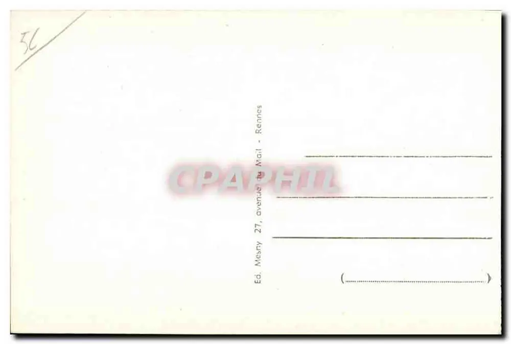 Sainte-Anne-d'Auray — O Altar Privilegiado — Ed. Mesny, 27, avenue du Mail, Rennes - Verso
