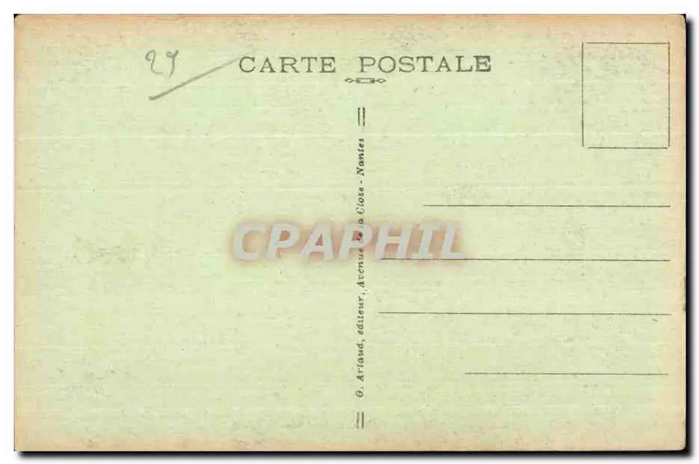 Le Huelgoat — A Gruta de Artus — G. Arvaud, Nantes - Verso