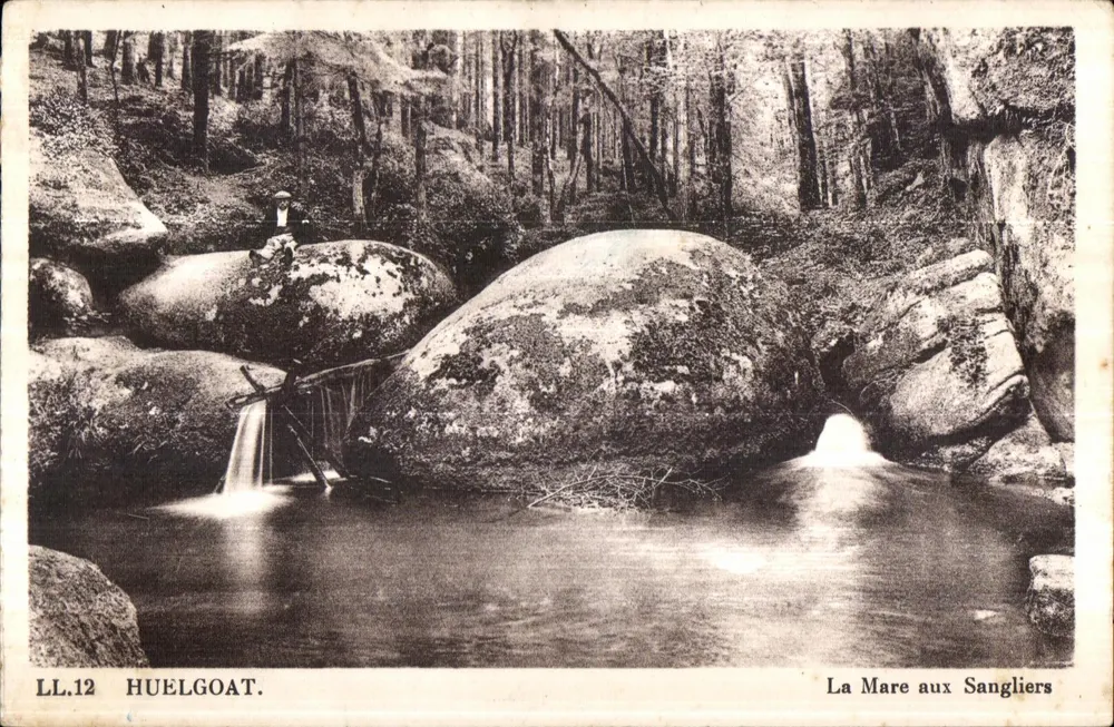 Der Sanglier-Teich — Huelgoat — LL.12 — Verlag: Cie des Arts Photomécaniques - Straßburg - Vorderseite