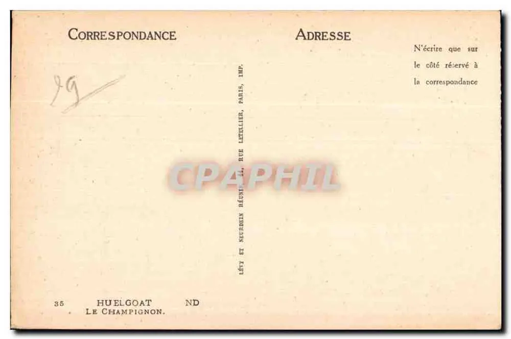 Grande rochedo — paisagem natural — Léty e Neurbein, Paris - Verso