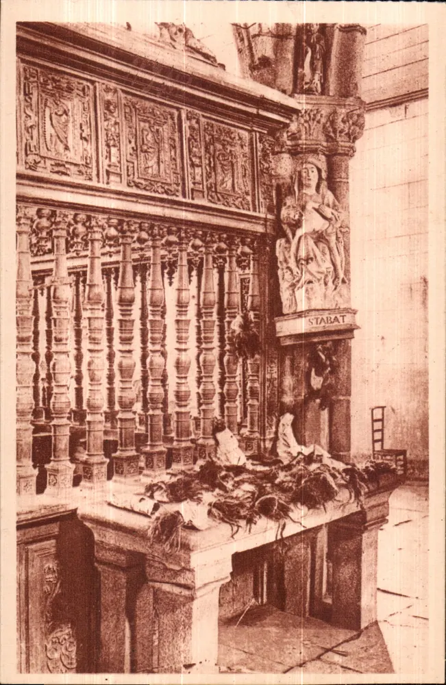 Altar de San Herbot — Estatua de madera del siglo XV — Lévy, París - Anverso