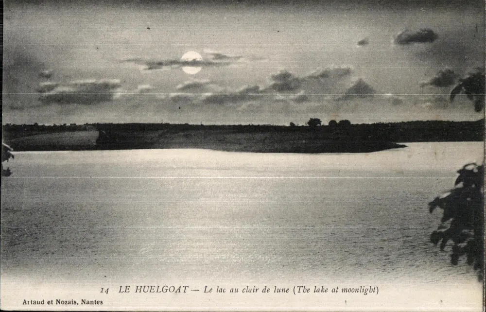 Le Huelgoat — O lago sob a luz da lua — Artaud e Nozais, Nantes - Frente