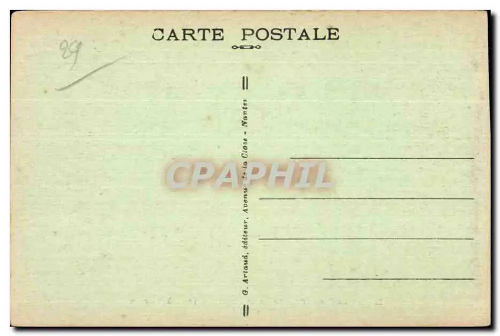 LE HUELGOAT — Saída do Lago — G. Arland, Nantes - Verso