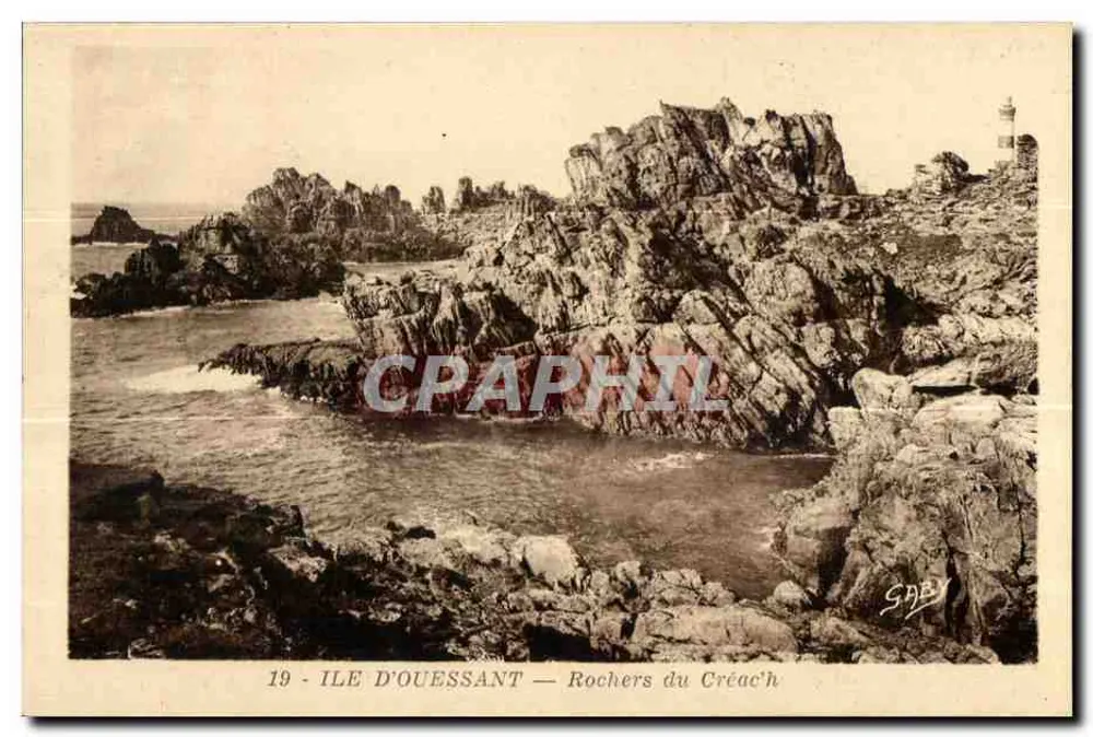 Insel Ouessant — Felsen von Créac'h — Saby - Vorderseite
